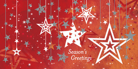 Christmas Cards - Hanging Stars- 10 Pack