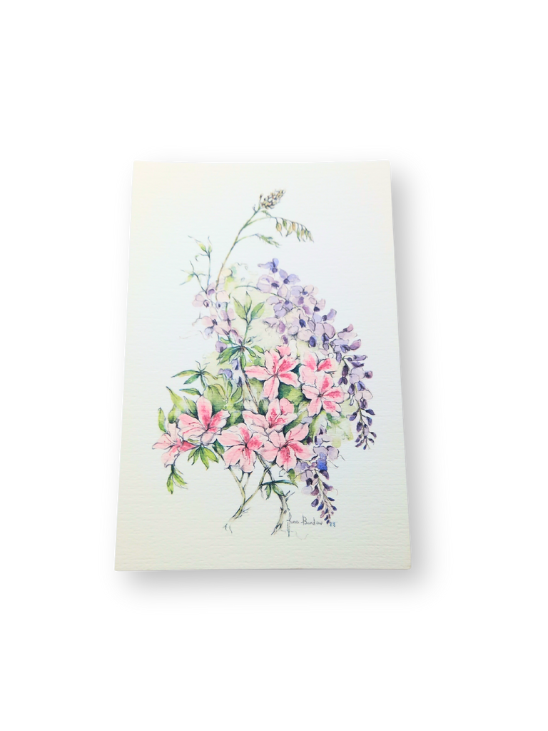 Pink Azaleas & Wisteria (5 per pack)