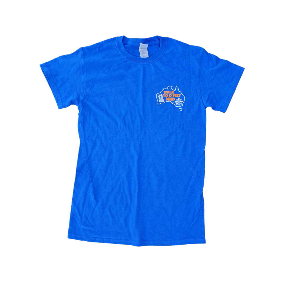 National Walk to d'Feet MND T-shirt - Blue