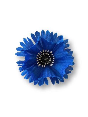 Cornflower Brooch - silk